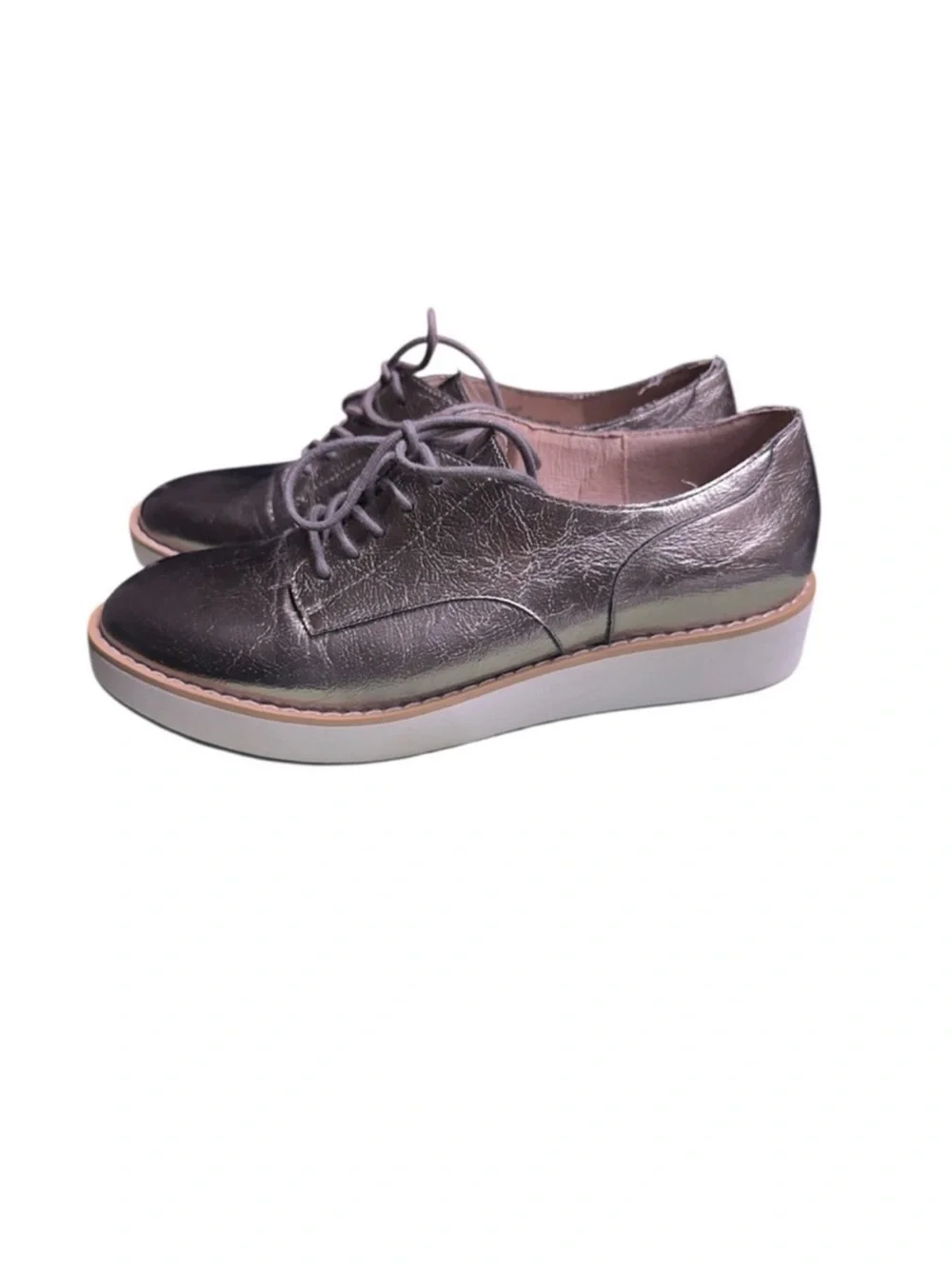 Steve Madden Women’s Metallic Platform Lace-Up Sneakers